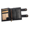 Heren - Zwarte Leren Herenportemonnee met Veel Vakken - Verticaal