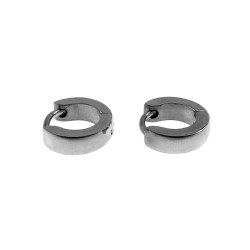 ∅10mm x 3mm Oorbellen Unisex - Gepolijst RVS - Oorringen Dames - Heren
