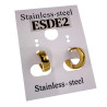 ∅10mm x 3mm Oorbellen Unisex - Verguld RVS - Oorringen Dames - Heren