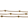 Dames Verguld RVS Ronde Ketting Bolletjesketting Verstelbaar 55-60cm