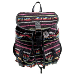 Boho Rugzak Dames - Multicolor Canvas Rugzak