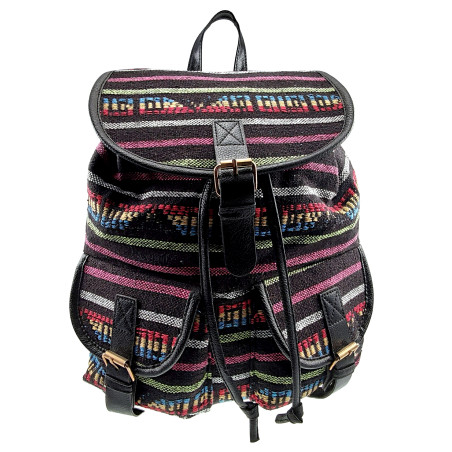 Boho Rugzak Dames - Multicolor Canvas Rugzak