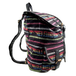 Boho Rugzak Dames - Multicolor Canvas Rugzak