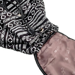 Vintage Rugzak Dames - Zwart-Wit Canvas Rugzak