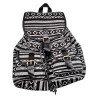 Vintage Rugzak Dames - Zwart-Wit Canvas Rugzak