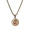 Verguld RVS Jasseron Ketting met Ronde Hanger - Dames - Schroefhanger