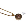Verguld RVS Jasseron Ketting met Ronde Hanger - Dames - Schroefhanger