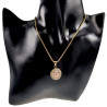 Verguld RVS Jasseron Ketting met Ronde Hanger - Dames - Schroefhanger