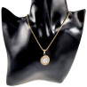 Verguld RVS Jasseron Ketting met Ronde Hanger - Dames - Schroefhanger