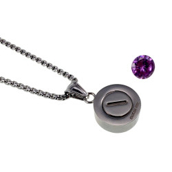 RVS Jasseron-Ketting met Verwisselbare Zirkonia - Transparant en Paar