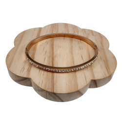 Roségoud RVS Bangle Armband met Fonkelende Zirkonia Stenen - Dames