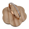 Roségoud RVS Bangle Armband met Fonkelende ZirkoniaS Dames