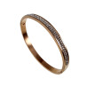 Roségoud RVS Bangle Armband met Fonkelende ZirkoniaS Dames
