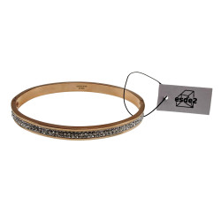 Roségoud RVS Bangle Armband met Fonkelende ZirkoniaS Dames