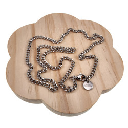 Unisex RVS ketting met Diamantgeslepen Cubaanse Schakels - 50cm - 3mm