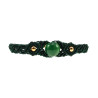 Verguld RVS - Groene Micro-Macramé Armband met Groene Jadesteen Dames