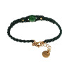 Verguld RVS - Groene Micro-Macramé Armband met Groene Jadesteen Dames
