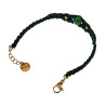 Verguld RVS - Groene Micro-Macramé Armband met Groene Jadesteen Dames