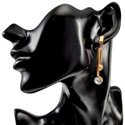 Lange Oorbellen Dames - Roségoud Vergulde RVS - Minimalistisch Design