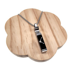 Lange Hanger met Elegante Klokdetails Dames - Gepolijst RVS