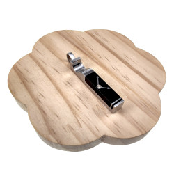 Lange Hanger met Elegante Klokdetails Dames - Gepolijst RVS