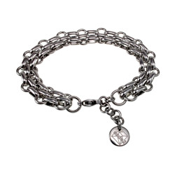 Bredte Armband Unisex - Gepolijst RVS Schakelsarmband - Handgemaakt