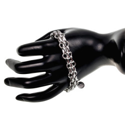 Bredte Armband Unisex - Gepolijst RVS Schakelsarmband - Handgemaakt