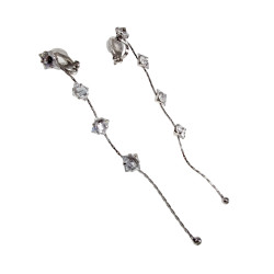 Gerhodineerd Clip-Oorbellen voor Dames met Facetgeslepen Zirkonia