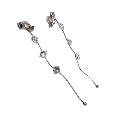 Gerhodineerd Clip-Oorbellen voor Dames met Facetgeslepen Zirkonia