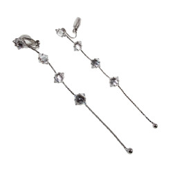 Gerhodineerd Clip-Oorbellen voor Dames met Facetgeslepen Zirkonia