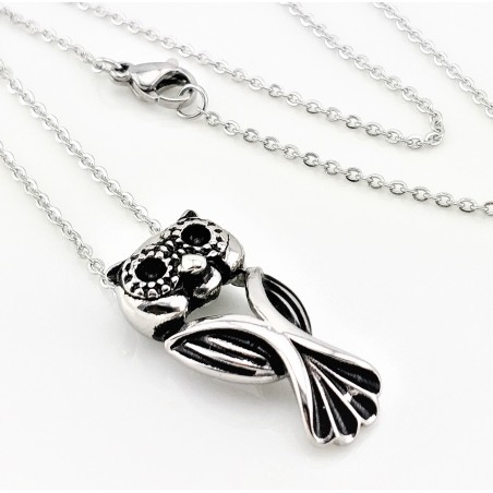 Uil Hanger met Ketting in Roestvrij Staal