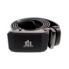 Echt Leer Automatische  Riem zonder Gaatjes met Zwarte Ratelgesp