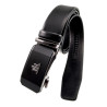 Echt Leer Automatische  Riem zonder Gaatjes met Zwarte Ratelgesp