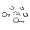 Oorbellen Set-6 stuks  - Ster, Raket en Saturnus - Rhodium Plated