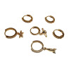 Dames Oorbellen Set-6 stuks  - Ster, Raket en Saturnus - Gold Plated