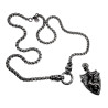 RVS Stoere Heren Ketting met Grote Draak Hanger en Schedel 70cm x 5mm
