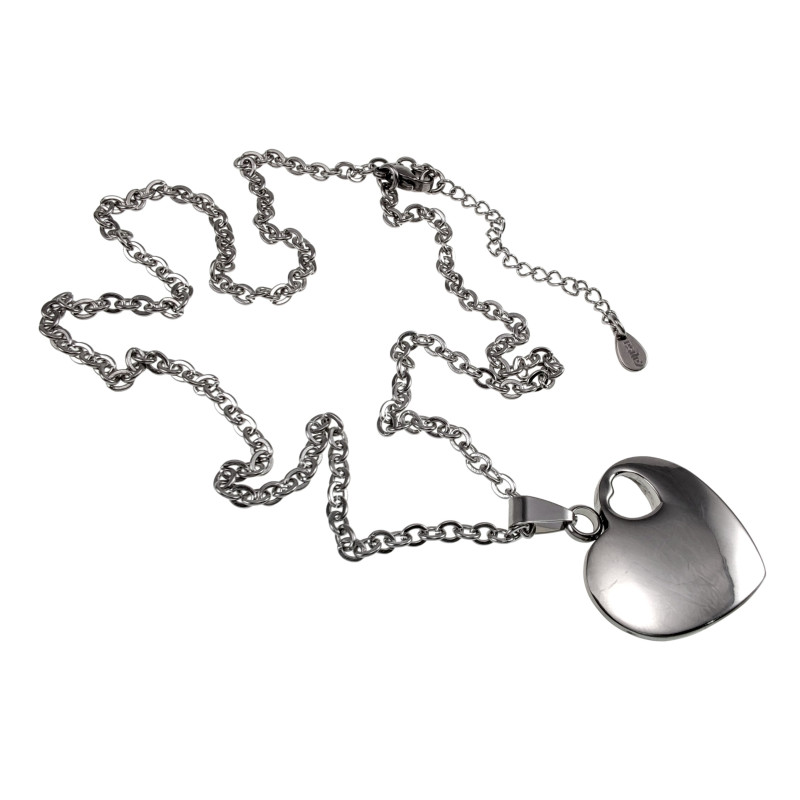 Dames Ketting met Hart Hange - Gepolijst RVS - Verstelbaar 55-60 cm