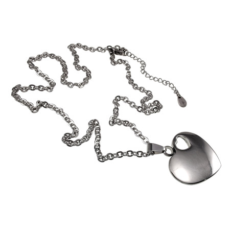 Dames Ketting met Hart Hange - Gepolijst RVS - Verstelbaar 55-60 cm