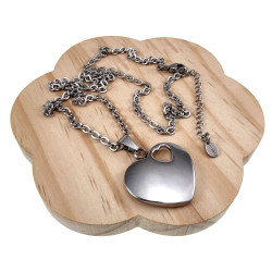 Dames Ketting met Hart Hange - Gepolijst RVS - Verstelbaar 55-60 cm