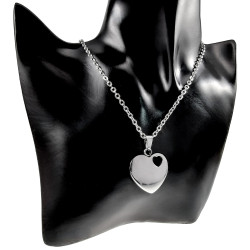 Dames Ketting met Hart Hange - Gepolijst RVS - Verstelbaar 55-60 cm