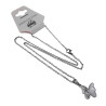 Dames RVS Kabelketting en Vlinderhanger met Natuurparelmoer Lengte 50cm