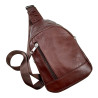 Roodbruine Leren Crossbody Unisex  Schoudertas - Slingbag Heren Dames