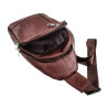 Roodbruine Leren Crossbody Unisex  Schoudertas - Slingbag Heren Dames