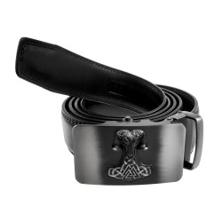 Heren Automatische Zwarte Riem zonder Gaatjes met Decoratieve 3D-Ram