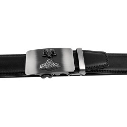 Heren Automatische Zwarte Riem zonder Gaatjes met Decoratieve 3D-Ram