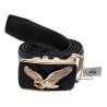 Heren Automatische Zwarte Riem met Goudkleurige Gesp met 3D-Adelaar