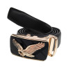 Heren Automatische Zwarte Riem met Goudkleurige Gesp met 3D-Adelaar
