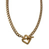 Verguld RVS - Cubaanse Damesketting met Vierkante T-Sluiting - 43cm