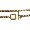 Verguld RVS - Cubaanse Damesketting met Vierkante T-Sluiting - 43cm