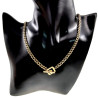 Verguld RVS - Cubaanse Damesketting met Vierkante T-Sluiting - 43cm